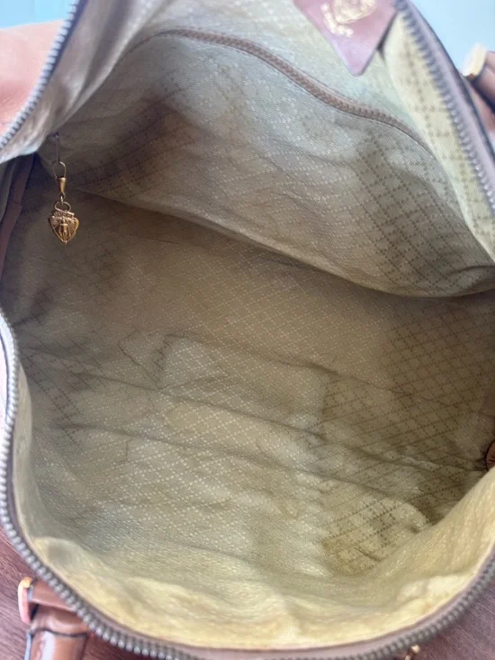 Vintage Gucci Leather Weekender Duffel Bag (project) - Picture 13 of 16
